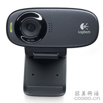 罗技 C310 HD500万像素720P高清晰网络摄像头 黑色